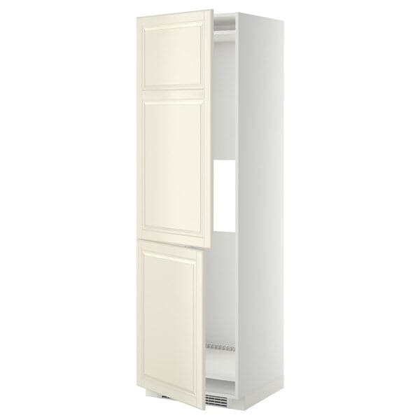 Ikea METOD - Hi cab f fridge or freezer w 2 drs, white/Bodbyn off-white, 60x60x200 cm