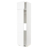 METOD hi cab f fridge or freezer w 2 drs, white Enköping/white wood effect, 60x60x240 cm