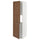 METOD - METOD Hi cab f fridge or freezer w 2 drs, white Enköping/brown walnut effect, 60x60x200 cm