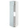 METOD hi cab f fridge or freezer w 2 drs, white/Kallarp light grey-blue, 60.0x220.0x60.0 cm