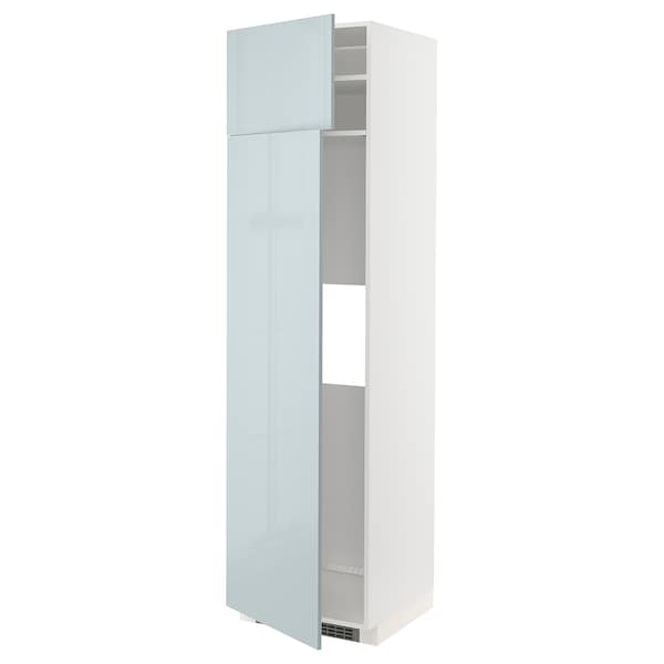 METOD - Hi cab f fridge or freezer w 2 drs, white/Kallarp light grey-blue , 60x60x220 cm