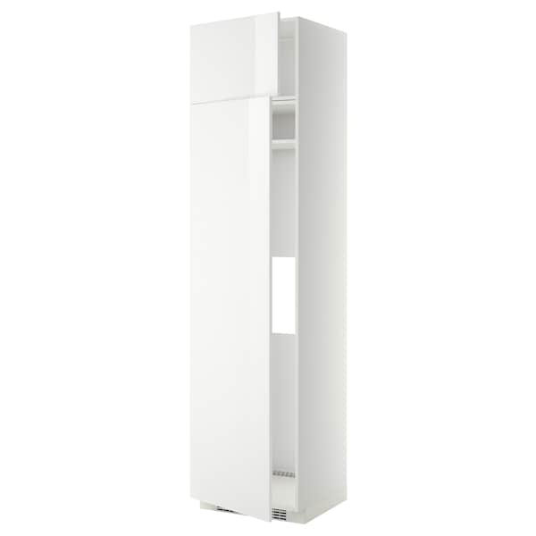 Ikea METOD - Hi cab f fridge or freezer w 2 drs, white/Ringhult white, 60x60x240 cm
