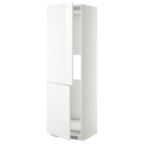 METOD - Hi cab f fridge or freezer w 2 drs, white/Ringhult white, 60x60x200 cm