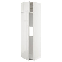 METOD - Hi cab f fridge or freezer w 2 drs, white/Ringhult light grey, 60x60x220 cm - best price from Maltashopper.com 69454989