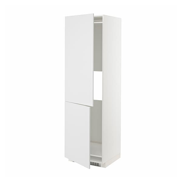 Ikea METOD - Hi cab f fridge or freezer w 2 drs, white/Stensund white, 60x60x200 cm