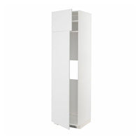 METOD hi cab f fridge or freezer w 2 drs, white/Stensund white, 60x60x220 cm