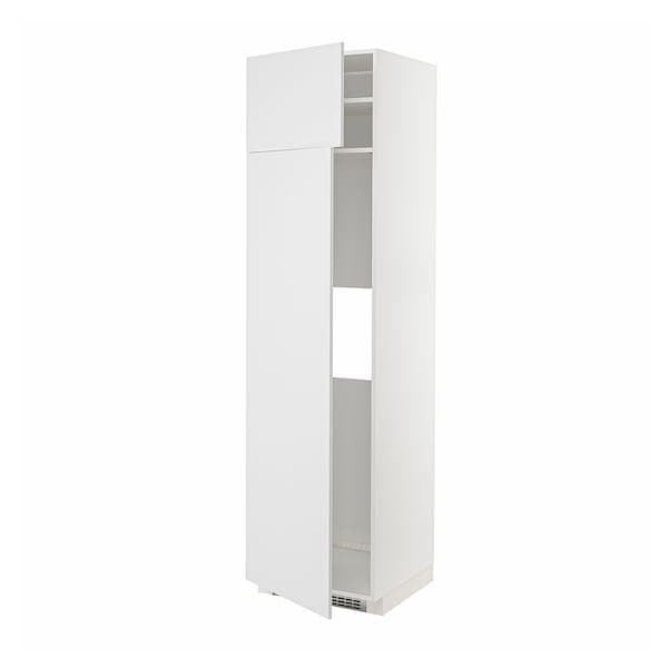 METOD - Hi cab f fridge or freezer w 2 drs, white/Stensund white , 60x60x220 cm