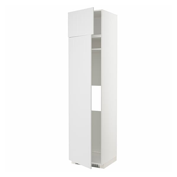 METOD - Hi cab f fridge or freezer w 2 drs, white/Stensund white , 60x60x240 cm