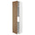 METOD - METOD Hi cab f fridge or freezer w 2 drs, white/Tistorp brown walnut effect, 60x60x240 cm