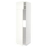 METOD hi cab f fridge or freezer w 2 drs, white/Vallstena white, 60x60x220 cm