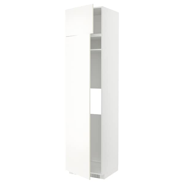 METOD - Hi cab f fridge or freezer w 2 drs, white/Vallstena white, 60x60x240 cm - best price from Maltashopper.com 09507368