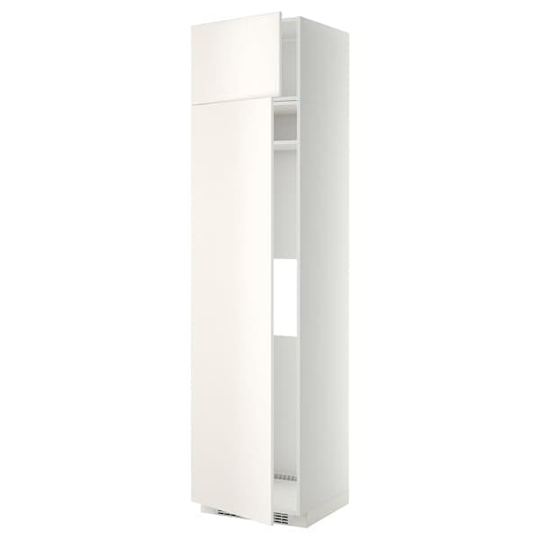 Ikea METOD - Hi cab f fridge or freezer w 2 drs, white/Veddinge white, 60x60x240 cm