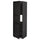 METOD - METOD Hi cab f fridge or freezer w 2 drs, black/Lerhyttan black stained, 60x60x200 cm