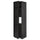 METOD - METOD Hi cab f fridge or freezer w 2 drs, black/Lerhyttan black stained, 60x60x220 cm