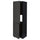 METOD - METOD Hi cab f fridge or freezer w 2 drs, black/Nickebo matt anthracite, 60x60x200 cm