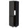 METOD - METOD Hi cab f fridge or freezer w 2 drs, black/Upplöv matt anthracite, 60x60x200 cm