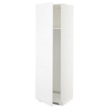 METOD high cab f fridge or freezer w door, white/Axstad matt white, 60x60x200 cm