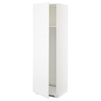 METOD high cab f fridge or freezer w door, white/Axstad matt white, 60x60x200 cm