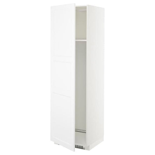 METOD - High cab f fridge or freezer w door, white/Axstad matt white, 60x60x200 cm - best price from Maltashopper.com 99288465