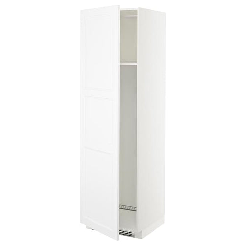 METOD - High cab f fridge or freezer w door, white/Axstad matt white, 60x60x200 cm