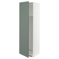 METOD - High cab f fridge or freezer w door, white/Bodarp grey-green, 60x60x200 cm - best price from Maltashopper.com 99317142