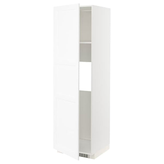 Ikea METOD - High cab f fridge or freezer w door, white Enköping/white wood effect, 60x60x200 cm