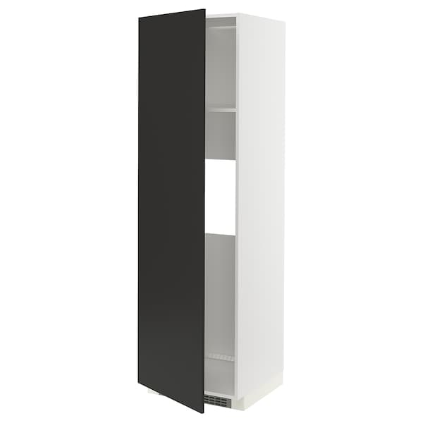Ikea METOD - High cab f fridge or freezer w door, white/Nickebo matt anthracite , 60x60x200 cm