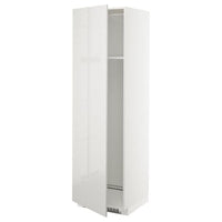 METOD - High cab f fridge or freezer w door, white/Ringhult light grey, 60x60x200 cm - best price from Maltashopper.com 69296179