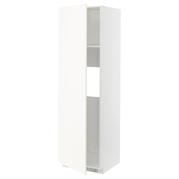 METOD - High cab f fridge or freezer w door, white/Vallstena white, 60x60x200 cm