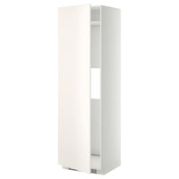 METOD high cab f fridge or freezer w door, white/Veddinge white, 60x60x200 cm