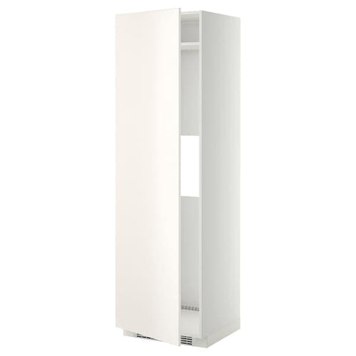 METOD high cab f fridge or freezer w door, white/Veddinge white, 60x60x200 cm
