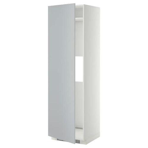 METOD - High cab f fridge or freezer w door, white/Veddinge grey, 60x60x200 cm