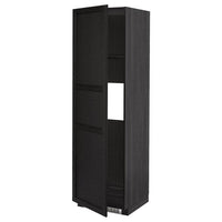 METOD - High cab f fridge or freezer w door, black/Lerhyttan black stained, 60x60x200 cm - best price from Maltashopper.com 59260736