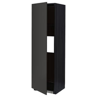METOD - High cab f fridge or freezer w door, black/Nickebo matt anthracite, 60x60x200 cm - best price from Maltashopper.com 69498605