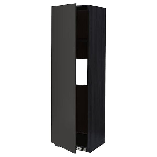 Ikea METOD - High cab f fridge or freezer w door, black/Nickebo matt anthracite, 60x60x200 cm