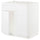 METOD base cabinet f sink w 2 doors/front, white/Axstad matt white, 80x60 cm