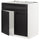 METOD - Base cabinet f sink w 2 doors/front, white/Lerhyttan black stained, 80x60 cm