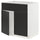 METOD - METOD Base cabinet f sink w 2 doors/front, white/Nickebo matt anthracite, 80x60 cm