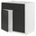METOD - METOD Base cabinet f sink w 2 doors/front, white/Upplöv matt anthracite, 80x60 cm