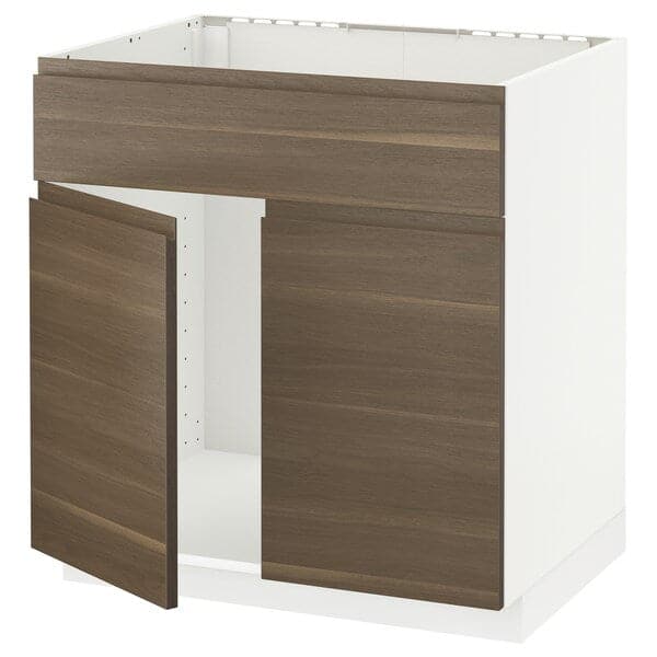 METOD - Sink unit 2 doors/front, 80x60 cm - best price from Maltashopper.com 39453712