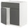 METOD base cabinet f sink w 2 doors/front, white/Voxtorp dark grey, 80x60 cm