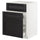 METOD - METOD Base cab f sink+3 fronts/2 drawers, white/Lerhyttan black stained, 60x60 cm