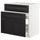 METOD - METOD Base cab f sink+3 fronts/2 drawers, white/Lerhyttan black stained, 80x60 cm