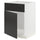 METOD - METOD Base cabinet f sink w door/front, white/Nickebo matt anthracite, 60x60 cm