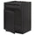 METOD - METOD Base cabinet f sink w door/front, black/Lerhyttan black stained, 60x60 cm