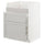 METOD - METOD Base cb f HAVSEN snk/3 frnts/2 drws, white Maximera/Lerhyttan light grey, 60x60 cm