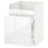 METOD base cb f HAVSEN snk/3 frnts/2 drws, white Maximera/Ringhult white, 60x60 cm