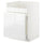METOD base cb f HAVSEN snk/3 frnts/2 drws, white Maximera/Voxtorp high-gloss/white, 60x60 cm