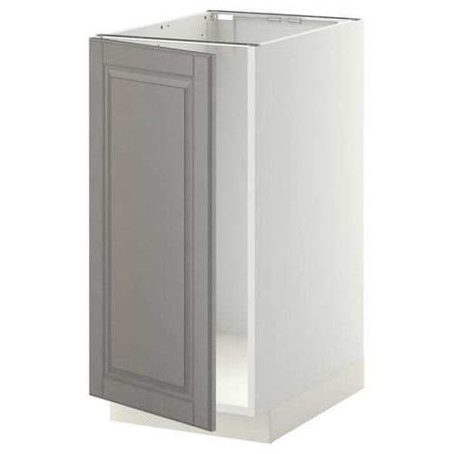 METOD base cab f sink/waste sorting, white/Bodbyn grey, 40x60 cm