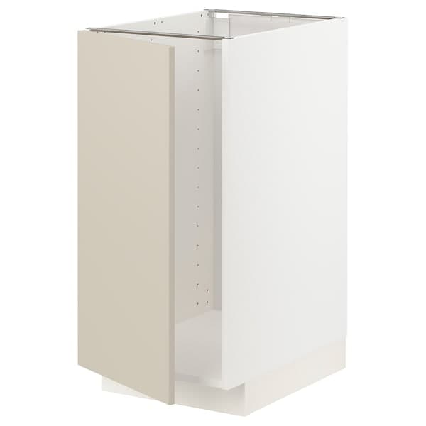 Ikea METOD - Base cab f sink/waste sorting, white/Havstorp beige, 40x60 cm